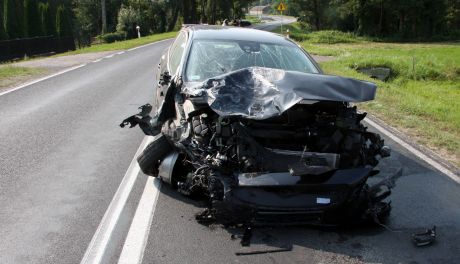 Ciechanowianka rozbiła auto w Konopkach (zdjęcia)