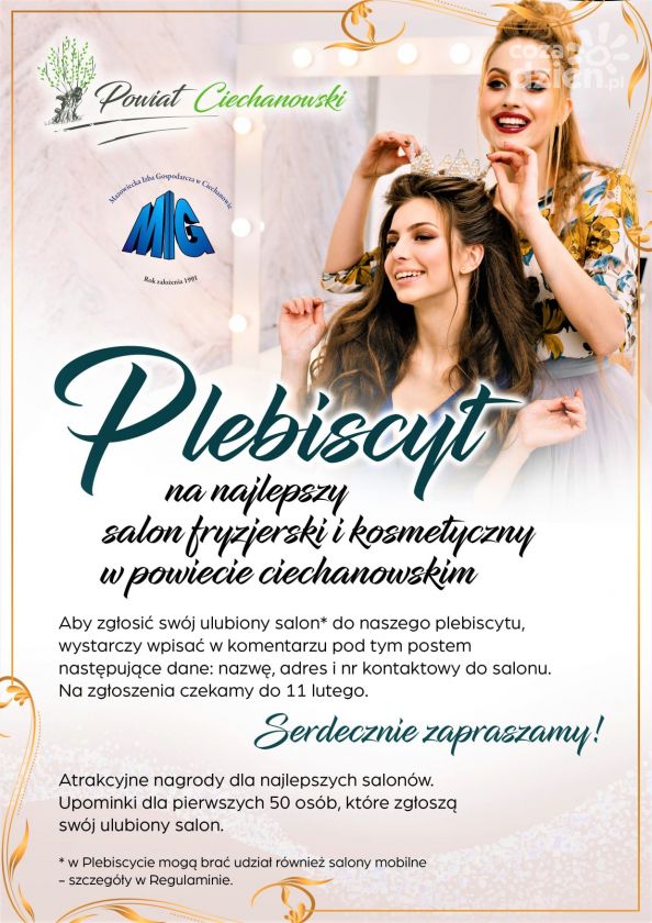 Ruszył Plebiscyt na najlepszy salon fryzjerski i kosmetyczny w powiecie ciechanowskim!