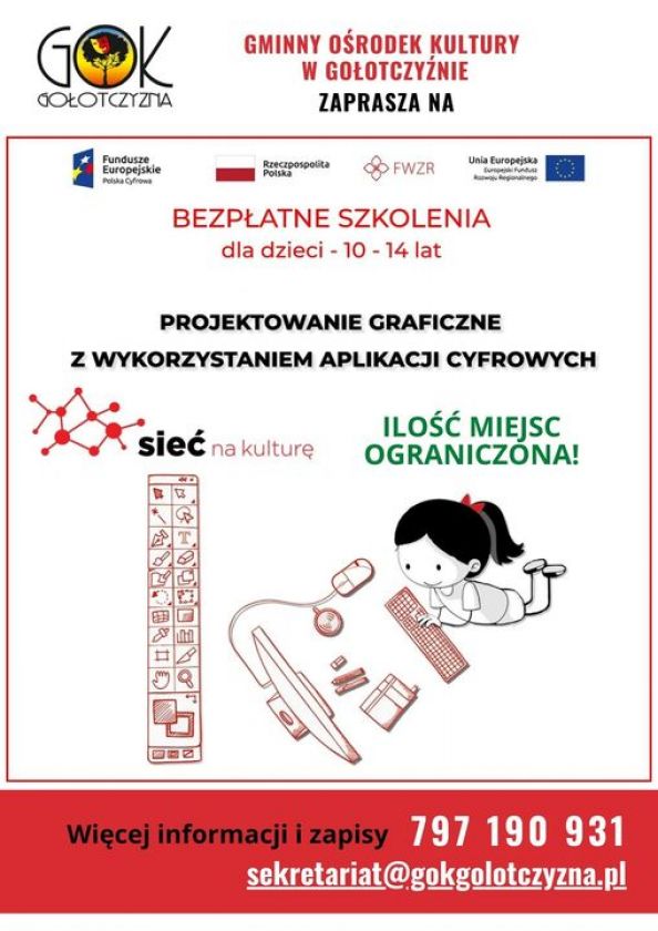 GOK w Gołotczyźnie. Ruszyły zapisy na szkolenia z projektowania graficznego!