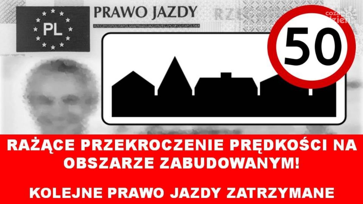 Pędził 114 km/h w terenie zabudowanym!