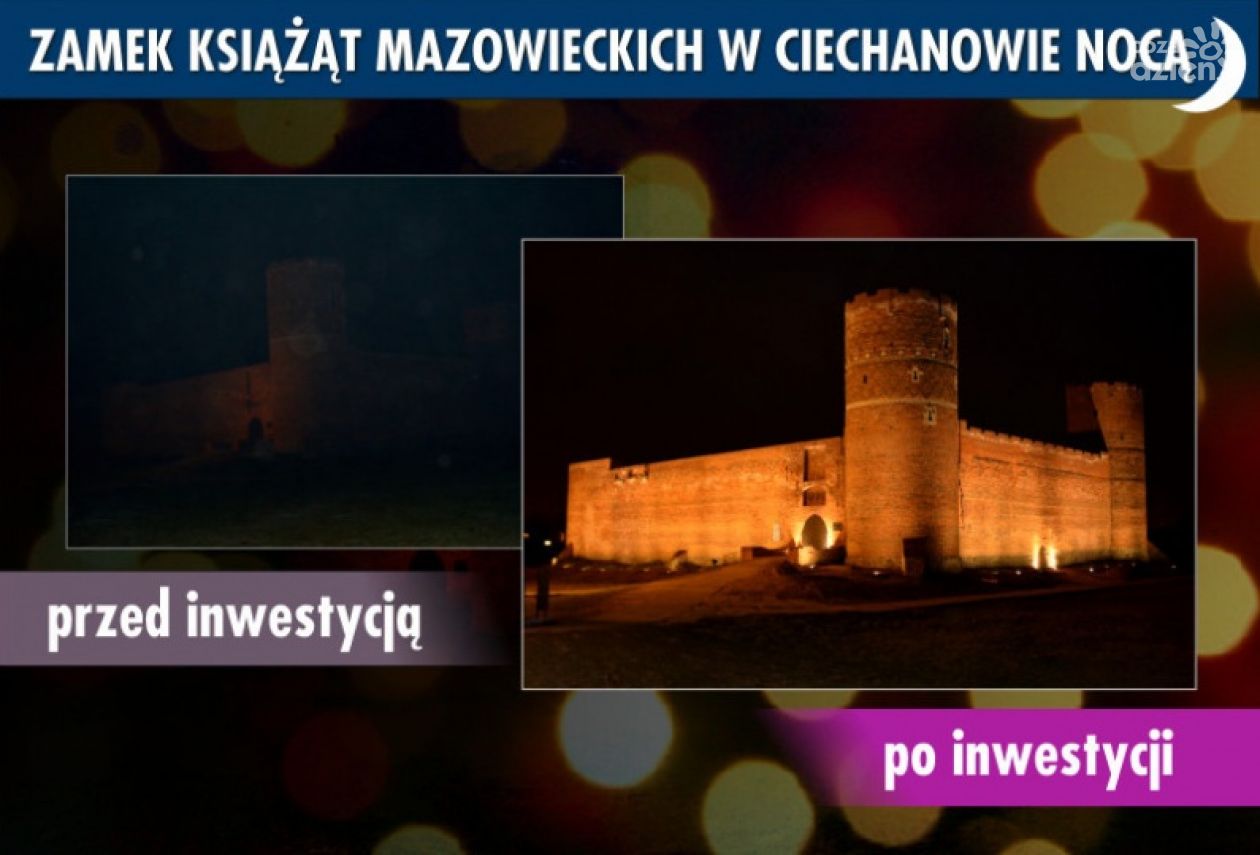 Awaria oświetlenia zamku w Ciechanowie