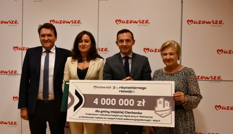 4 miliony złotych przekaże gminie miejskiej Ciechanów Samorząd Mazowsza 
