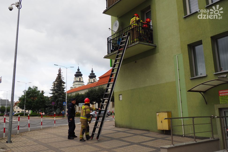 Akcja strażaków w centrum Mławy