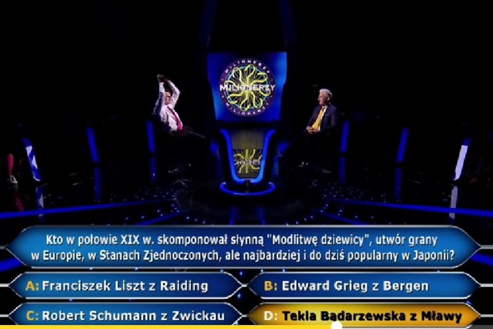 Finałowe pytanie programu „Milionerzy” dotyczyło kompozytorki z Mławy