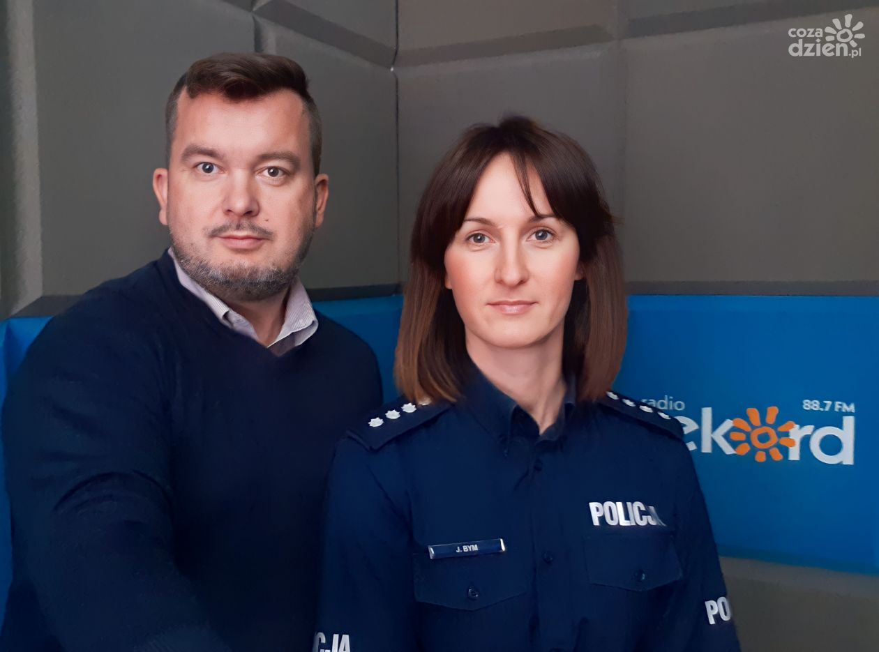 Nadkomisarz Jolanta Bym z Komendy Powiatowej Policji w Ciechanowie w Radiu Rekord