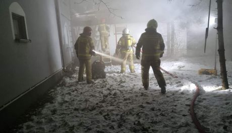 Piekarnia w ogniu. Groźny pożar w Sońsku