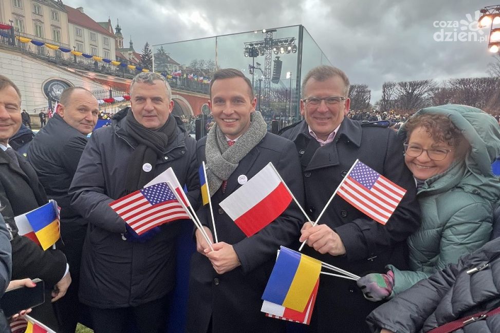 Krzysztof Kosiński na wystąpieniu amerykańskiego prezydenta