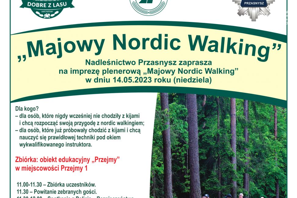 Majowy Nordic Walking - baw się z Nadleśnictwem Przasnysz