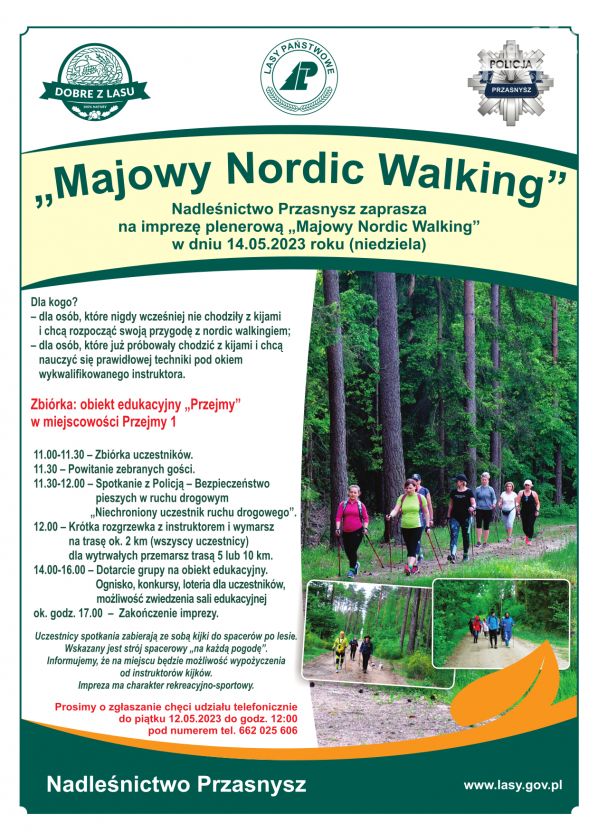 Majowy Nordic Walking - baw się z Nadleśnictwem Przasnysz