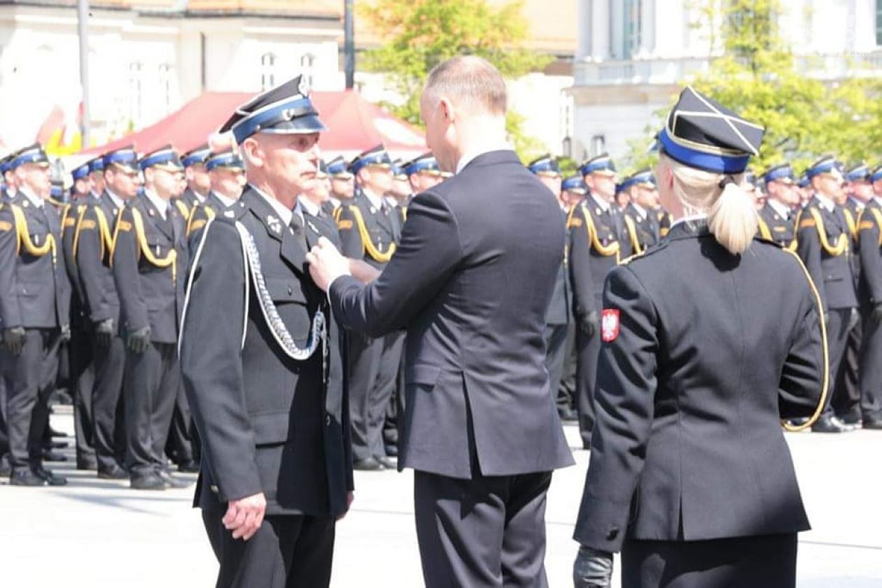 Druh Andrzej Matczak (OSP KSRG Młock) odznaczony Krzyżem Świętego Floriana