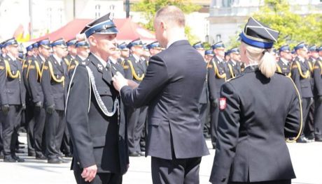 Druh Andrzej Matczak (OSP KSRG Młock) odznaczony Krzyżem Świętego Floriana