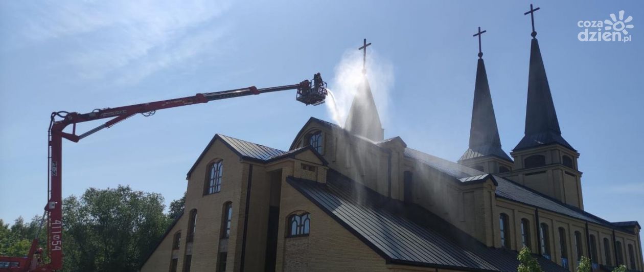 Ciechanowscy strażacy ćwiczyli gaszenie kościoła