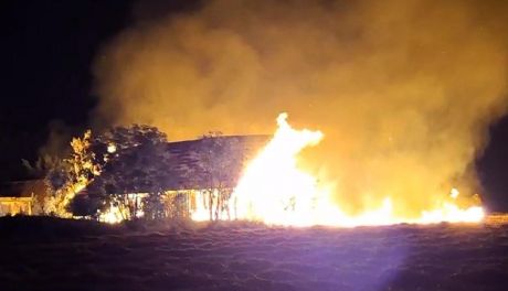 Pożar stodoły w Klewkach