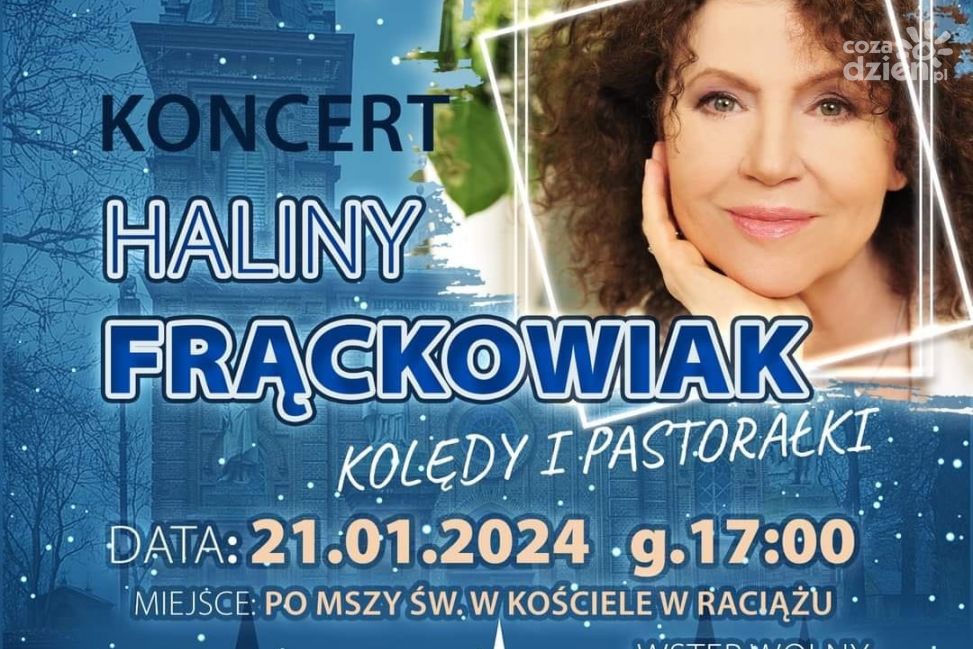 Koncert Haliny Frąckowiak w Raciążu: kolędy i pastorałki