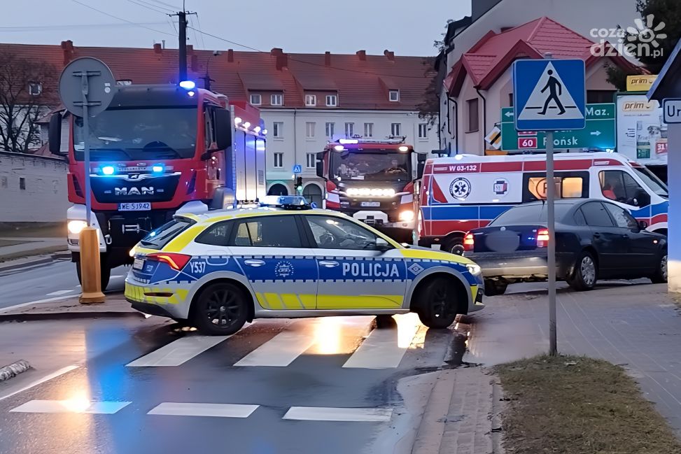 Potrącenie pieszej na ul. Wojska Polskiego w Ciechanowie