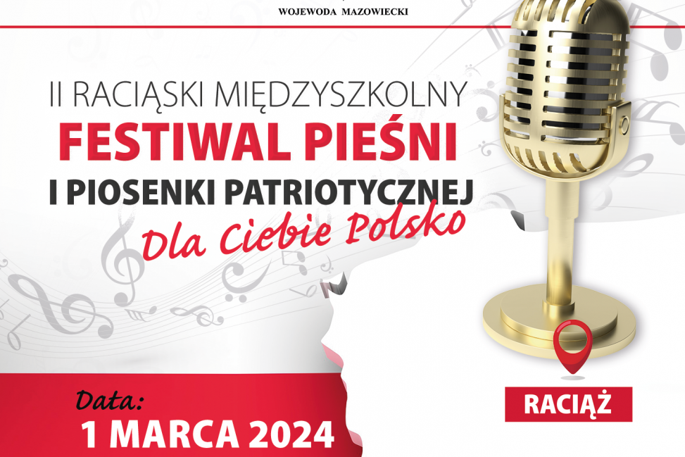 II Międzyszkolny Festiwal Pieśni i Piosenki Patriotycznej „Dla Ciebie Polsko”