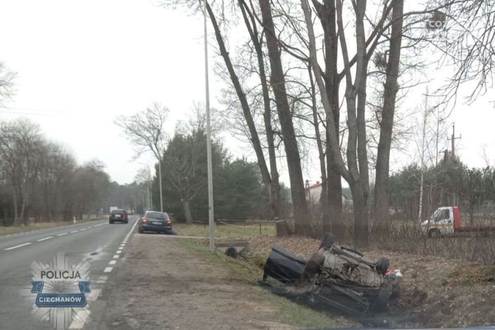 Wypadek drogowy w Ościsłowie - policja apeluje o ostrożność