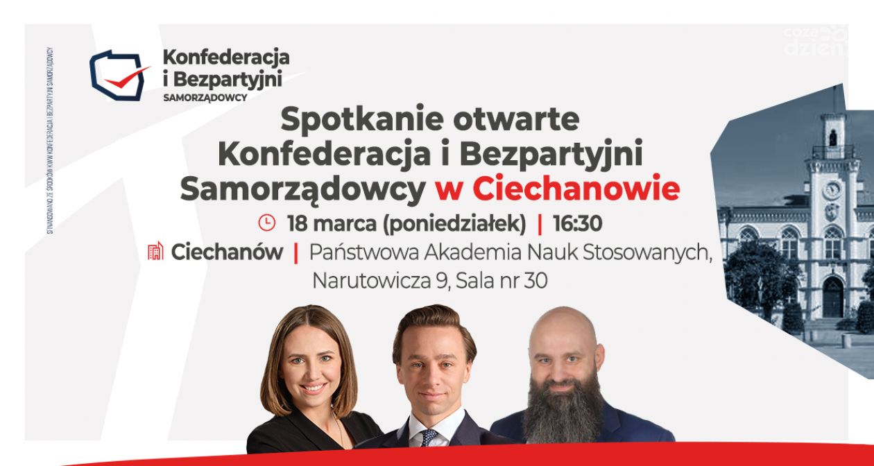 Spotkanie z Wicemarszałkiem Sejmu Krzysztofem Bosakiem w Ciechanowie
