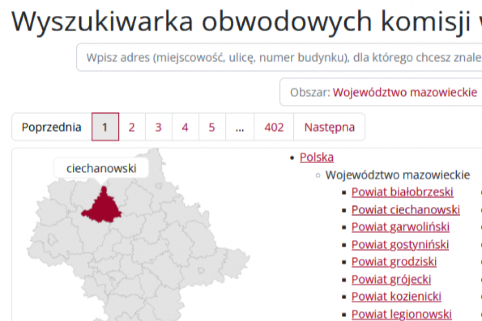 Sprawdź gdzie możesz zagłosować w dzisiejszych wyborach