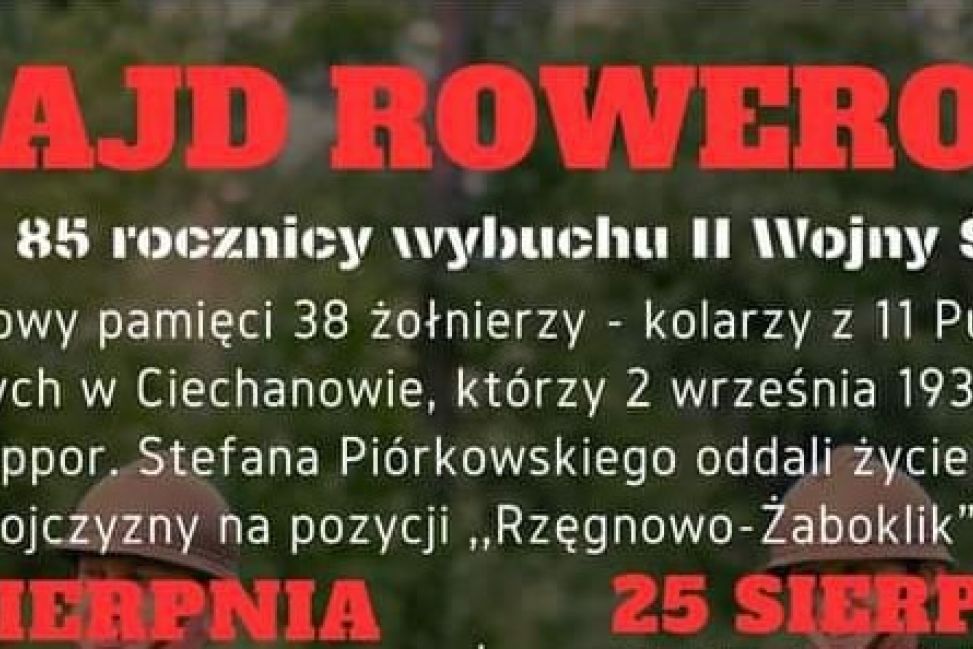 II Rajd Rowerowy: Upamiętnienie 85. rocznicy wybuchu II Wojny Światowej