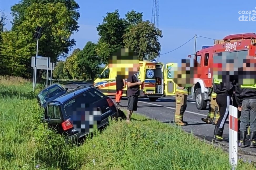 Wypadek na DK 61 w Orzycu - jedna osoba ranna