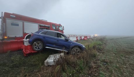 Wypadek na S7 - gęsta mgła i śliska nawierzchnia