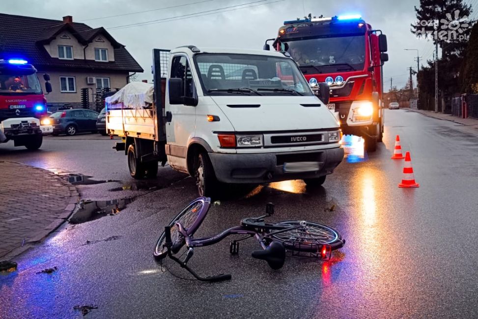 Rowerzystka potrącona na skrzyżowaniu w Strzegowie