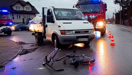 Rowerzystka potrącona na skrzyżowaniu w Strzegowie