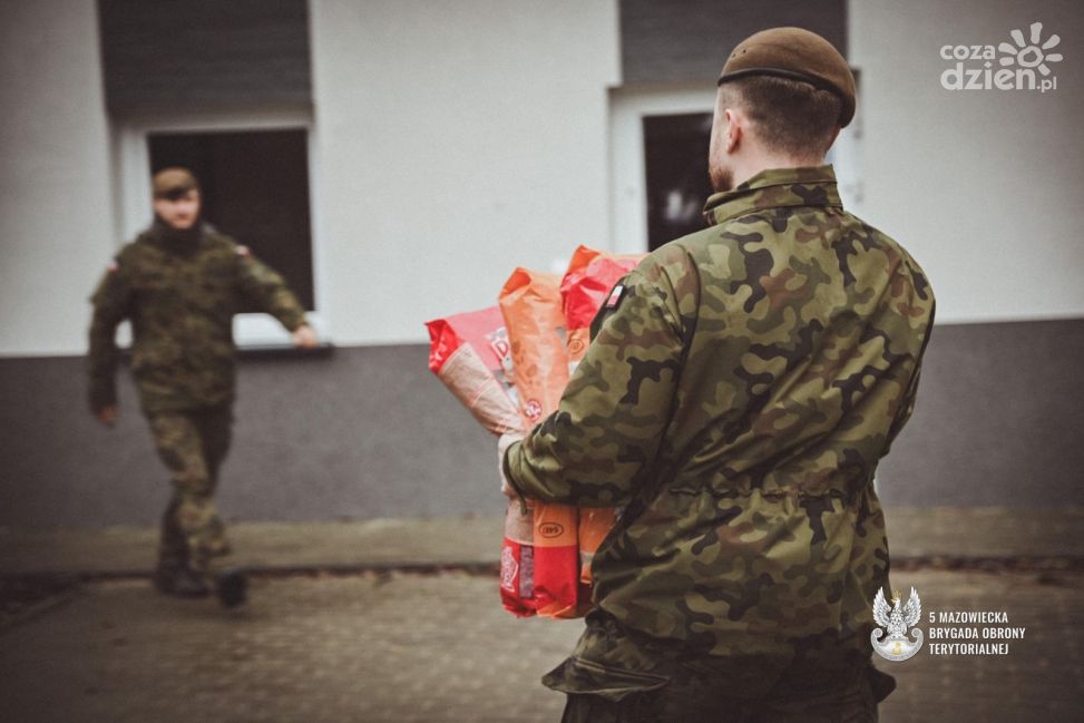 Świąteczna akcja żołnierzy - 300 kilogramów karmy trafiło do schronisk