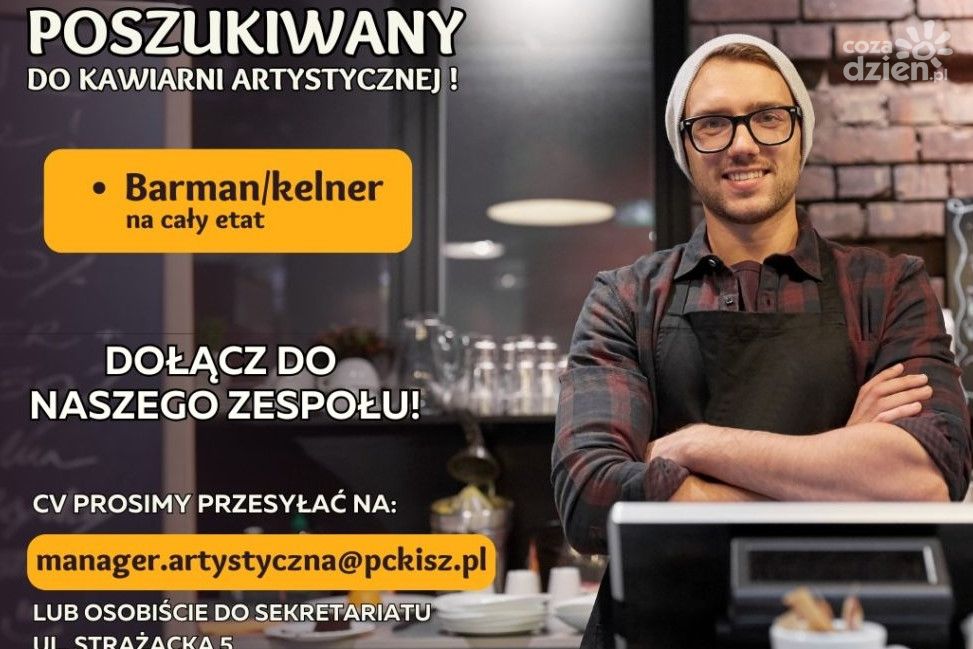 Można dołączyć do zespołu Kawiarni Artystycznej Powiatowego Centrum Kultury i Sztuki!