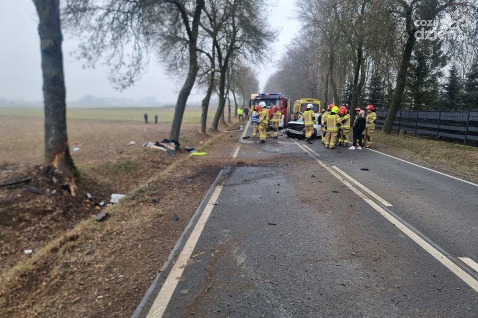 Groźny wypadek w Grudusku! 18-latka uderzyła autem w drzewo