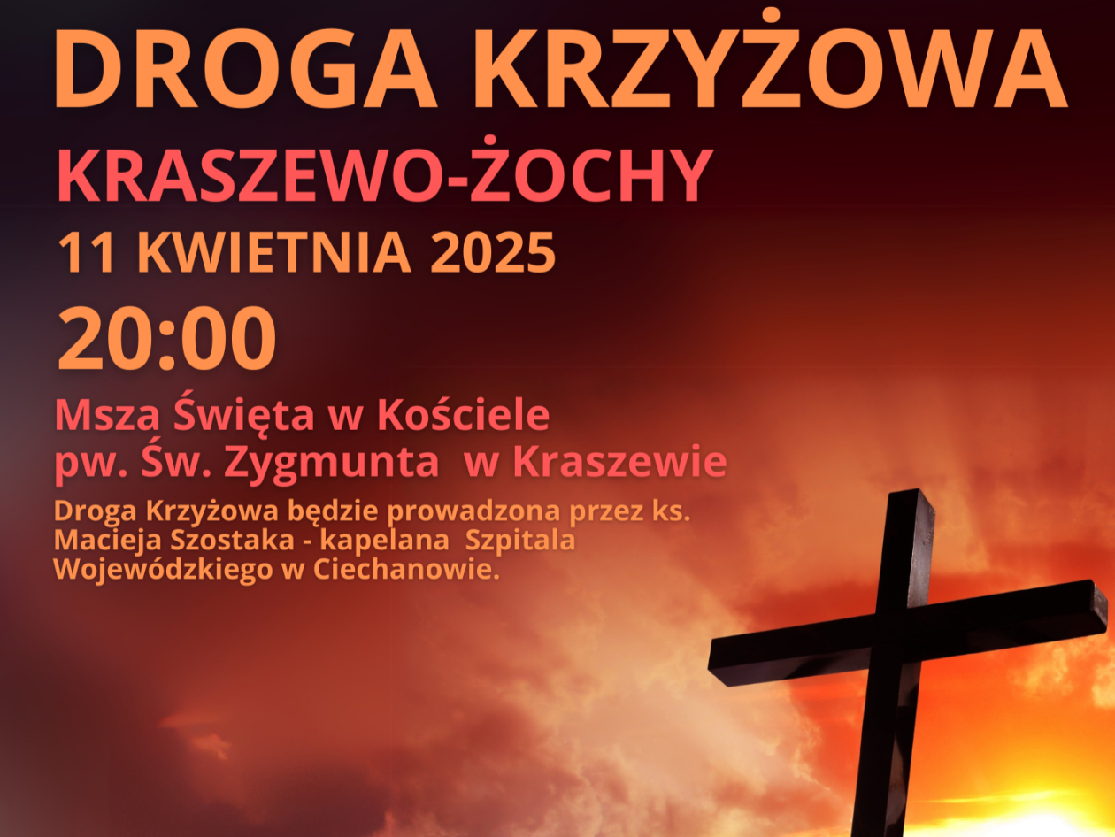 Przejdą z Kraszewa do Żoch rozważając stacje Męki Pańskiej