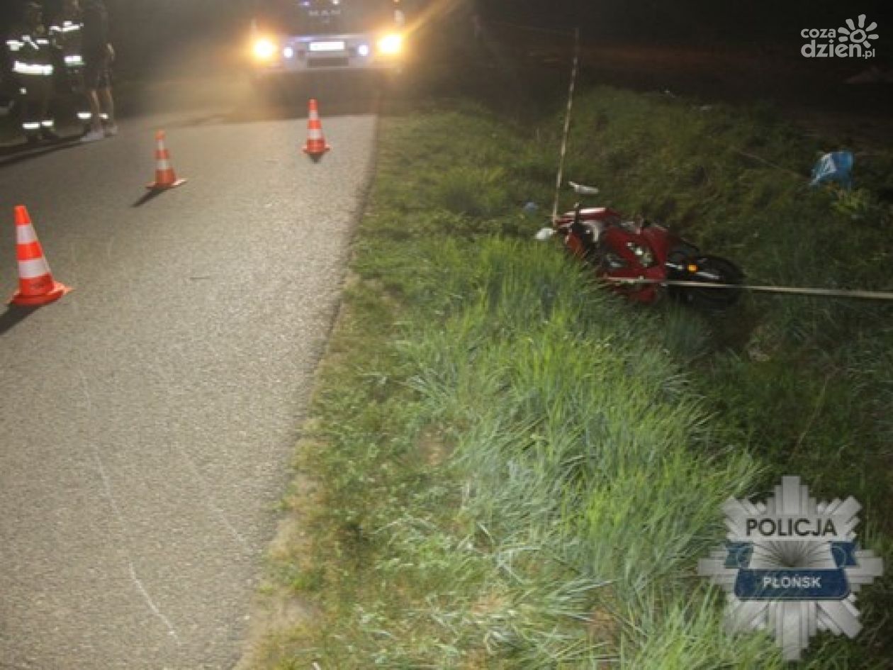Motorowerzysta w szpitalu po wypadku, sprawca pijany i zbiegł
