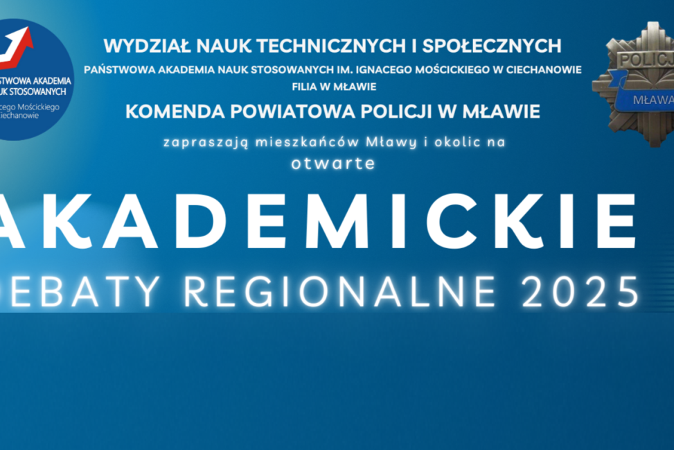 Debata w Mławie - policja i nauka razem dla bezpieczeństwa lokalnego i lepszego transportu
