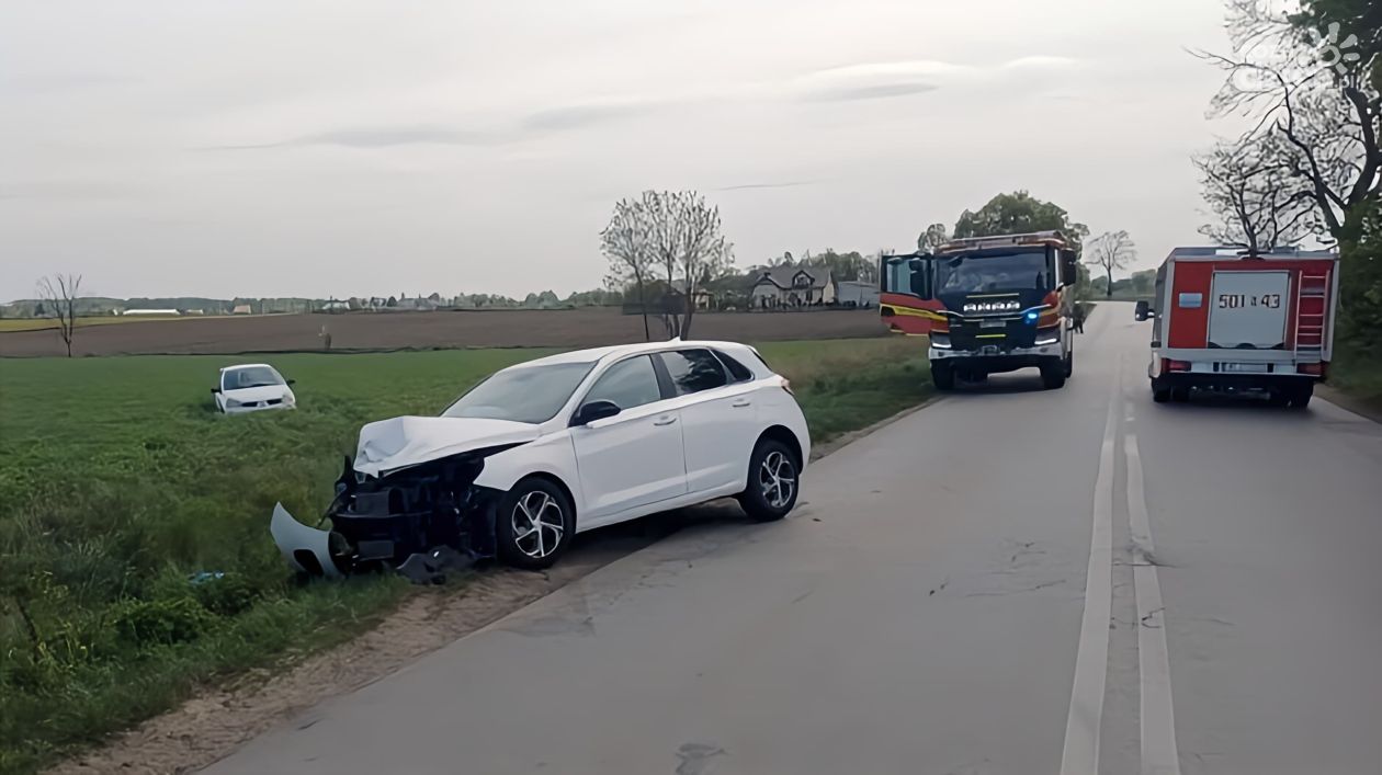 Łuk drogi okazał się pułapką. Dwie osoby w szpitalu