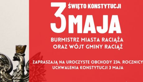 Raciąż zaprasza na obchody Święta Konstytucji 3 Maja. Znamy program uroczystości!