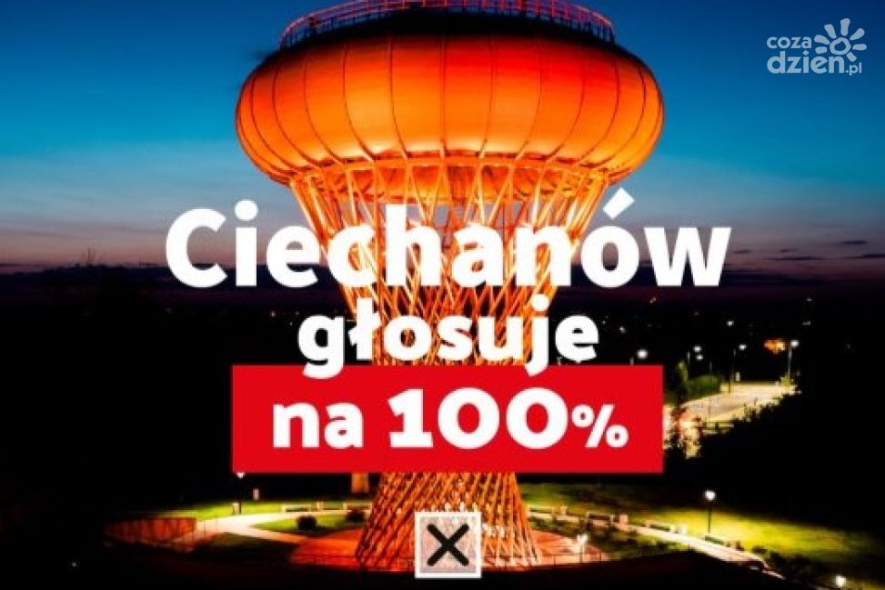 Ciechanów w kampanii „Głosuję na 100%” – wszystko, co musisz wiedzieć przed wyborami 18 maja