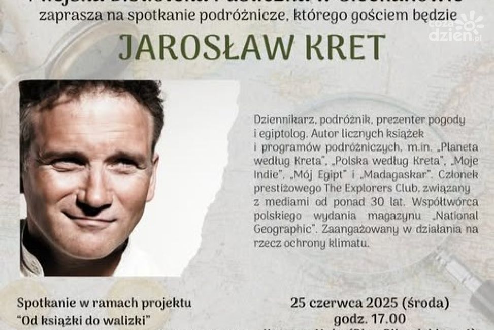 Jarosław Kret przyjedzie do Ciechanowa. Będzie gościem biblioteki