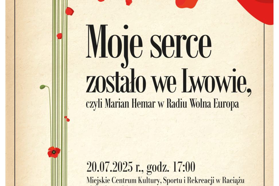 Moje serce zostało we Lwowie”. Wzruszający spektakl o Hemarze w Raciążu. Wstęp wolny!